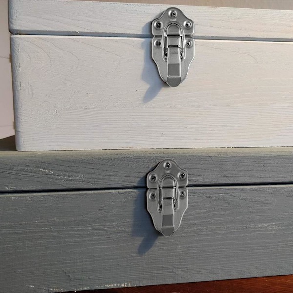 Toggle Clasp Latches Toggle Lock Lever Closure for Jewelry Box Gift Boxes Tool Chest Suitcase and Chest - Silver