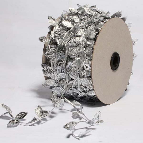 54 meter guld blad blad band trim rep för Girlang DIY hantverk och fest bröllop hem dekorationer silver 5.98 x 3.5 x 2.01 inches