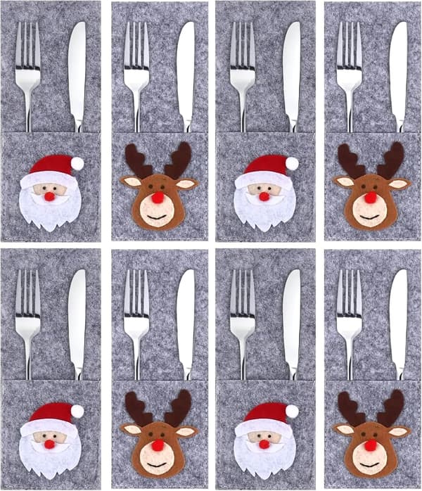 8 stk. Juleborddekorasjoner, Julebestikkholdere