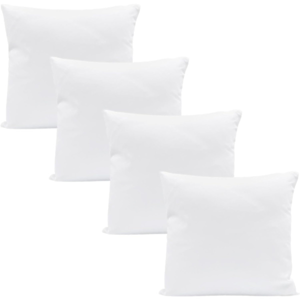Quiltad mikrofiberkudde 40x40 cm – Sovkudde Vit Kudde Vit Fyllning Kudde - Set om 4 stycken