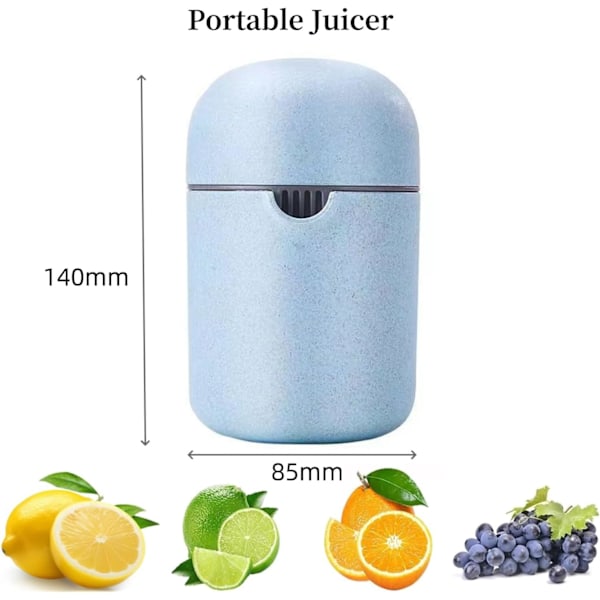 Citronpresser, Bærbar Appelsinjuicer Limejuicer med To Anvendelsesmåder, Manuel Citrus Citronjuicer Kop til Forskellige Frugter (Blå) Blue