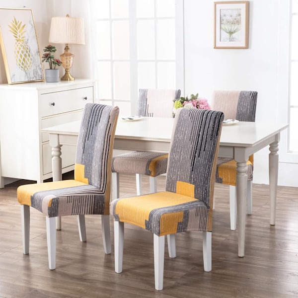 Stolsöverdrag Set om 4, Jacquard Matrumsstolsöverdrag, Gungstolar, Universal Stolsöverdrag, för Matrum, Hotell, Kök