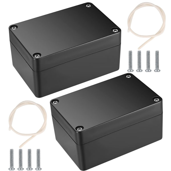 2 stk Vanntette Jaktbokser, Jaktboks, Utendørs Elektrisk Vanntett Prosjektkapsling, Plastkabelkoblingsboks for DIY Elektronikk