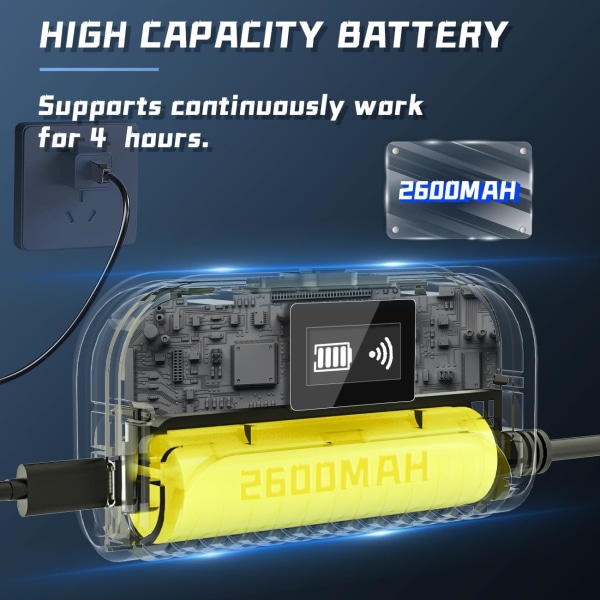 10M Inspeksjonskamera for rør, HD 1080P WiFi Autofokus Endoskopkamera IP67 Vanntett 8mm Endoskopisk Halvstivt Inspeksjonskamera, 2600 mAh