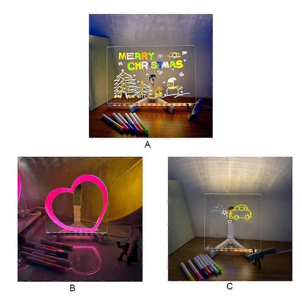 Nattlampe for tegnebrett, gjenbrukbart skrivetilbehør for barn