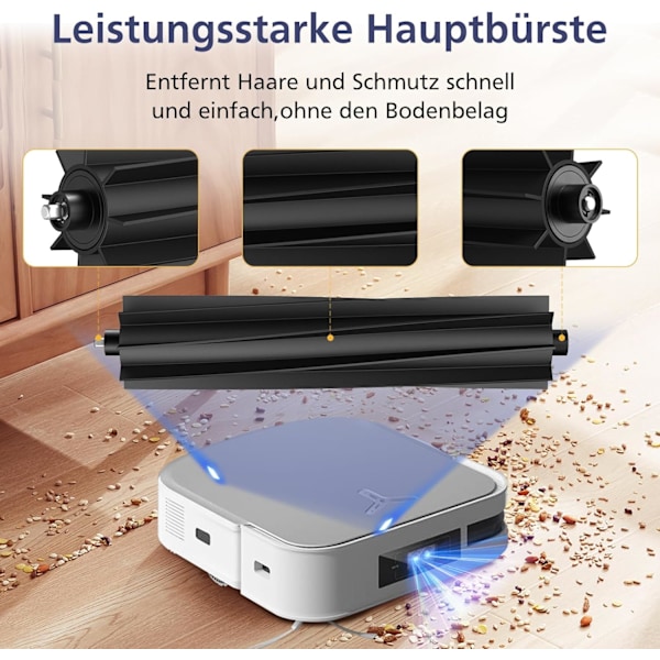 19-Dels Tilbehørssett for Ecovacs Deebot X2 Omni/X2/X2 Pro Robotstøvsuger, Hovedbørste, Tilbehørssett og Mer.