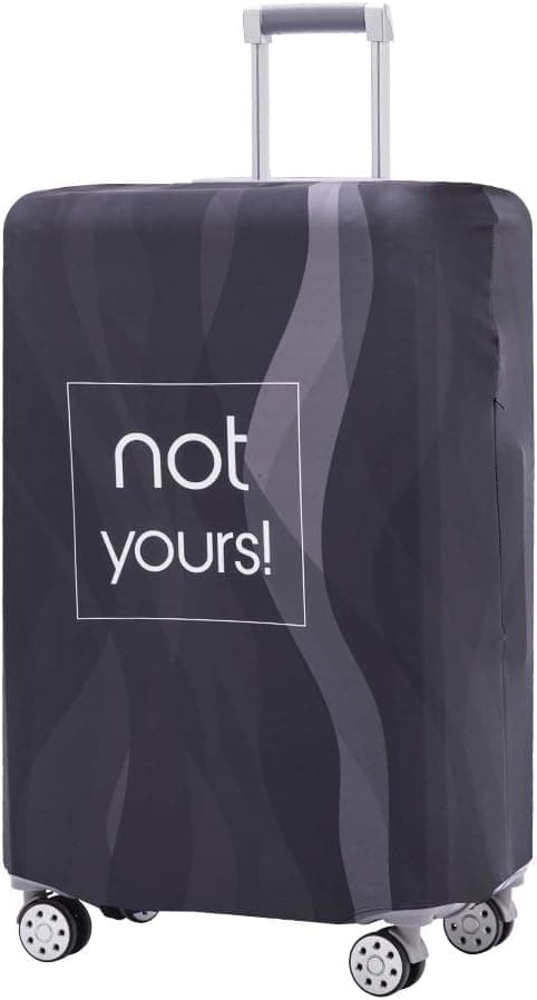 Kofferdeksel Vaskbart Kofferbeskytter Anti-ripes Kofferdeksel Passer 18-32 Tommer Black Stripe L