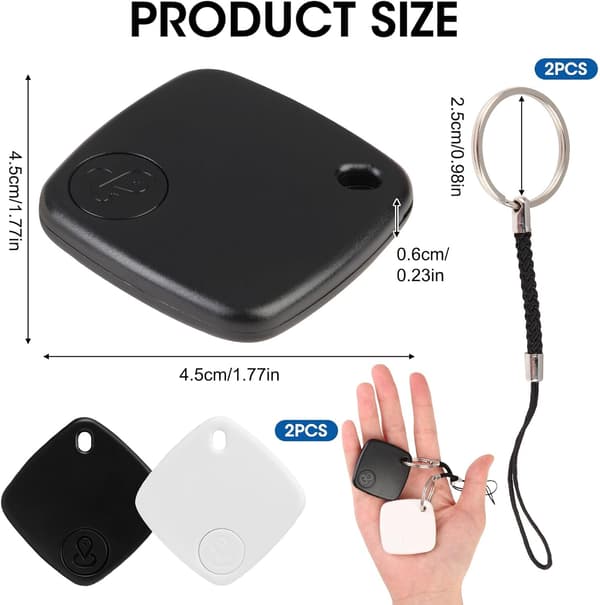 Bluetooth 4G GPS Tracker kompatibel med Apple Find My App (kun iOS), 2-pak