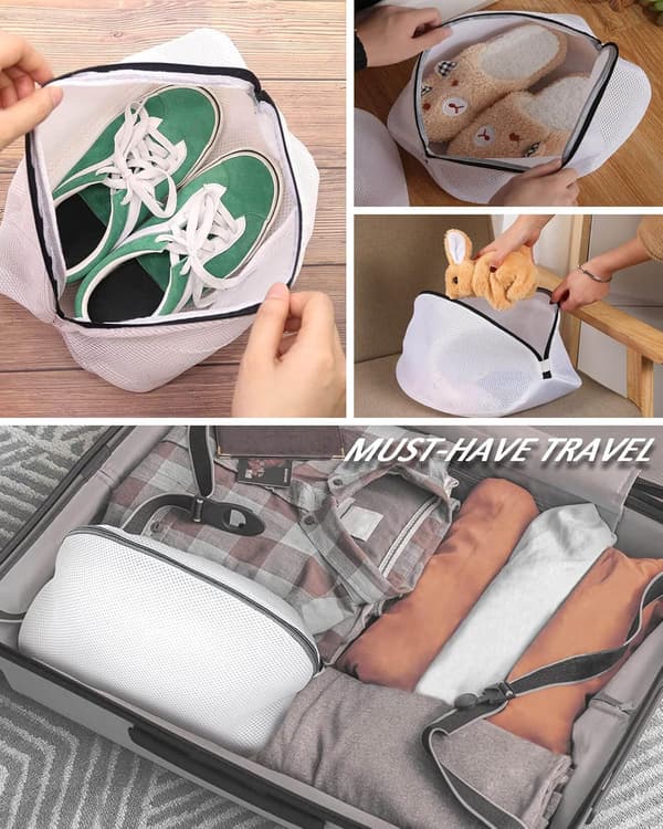 Vaskemaskine til sko, 2 stk. netpose til vask af sko, til sneakers