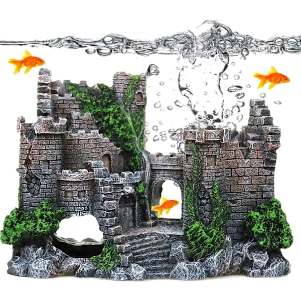 Akvarium Dekoration, Fiskekum Rock Resin Bus Ornament, Fiskekum Landskabskreativ Lille Bil Dekoration Style 1