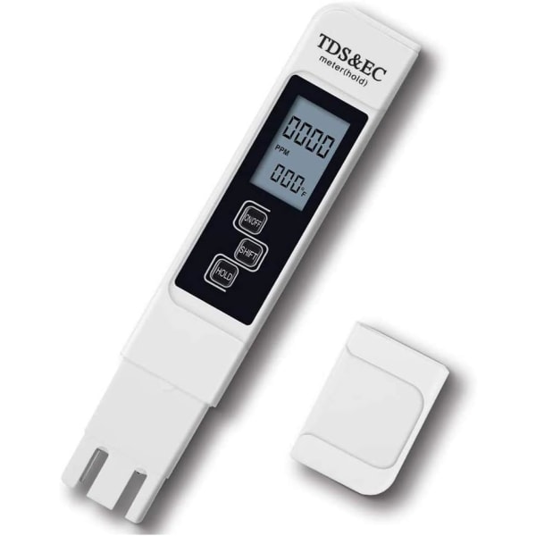 3-in-1 TDS Tester pH Tester Swimming Pool Water Quality Test Conductivity Meter with High Accuracy LCD Display and Auto Calibration Function