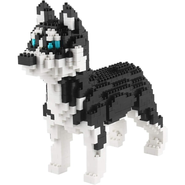 Micro Building Blocks Mini Pet Building Legetøj Klodser til børn Husky