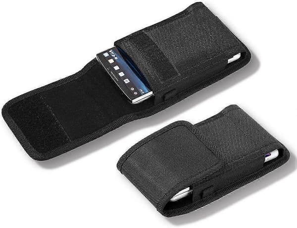 Vertikalt Robust Bälteshölsterfodral för iPhone 7 Plus 8 Plus Nylon Bältesväska Utomhusaktivitet Skyddsfodral