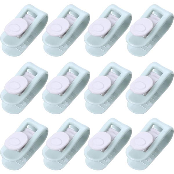 Täcke Clips-12PCS Inga Stift Täcke Överdrag Clips, Lakan Gripare för att Hålla Täcke på Plats, Halkskydd Täcke Täcke Överdrag Fästelement