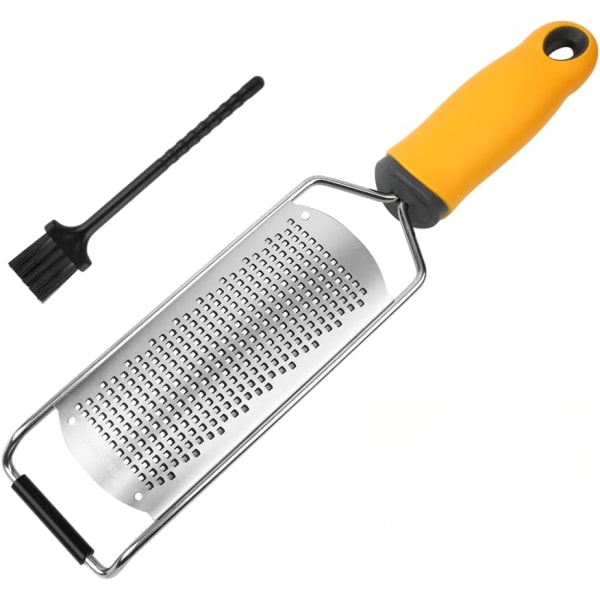 Grater, Lemon Zester, Parmesan Zester, Chocolate, With Razor-Sharp Stainless Steel Blade, Protective Cover and Cleaning brush