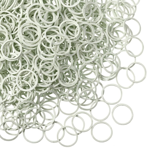 1000 st minigummiband Mjuka elastiska band för barnhårflätor hår White