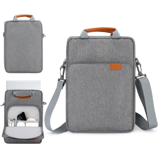13 tommers Laptop-etui med skulderstropp og håndtak, datamaskinveske bæretaske for 13,3 Apple Macbook Air, Mac Pro med polstring