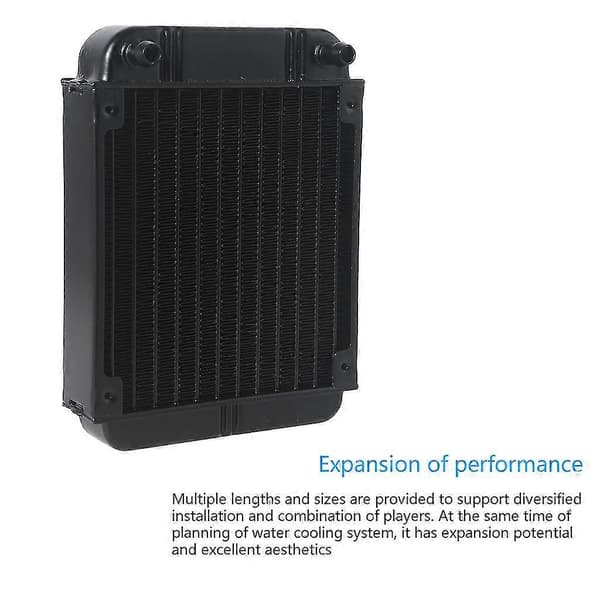 Vandkøling Computer Radiator 12 Rør Aluminium Varmeveksler Væskekøling