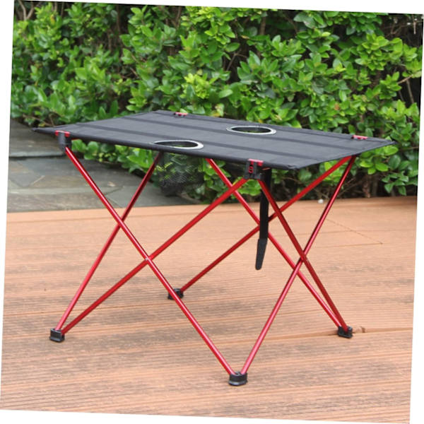 Utomhus hopfällbart bord hopfällbart campingbord resväska festbord bärbart bankettbord resealuminiumlegering röd