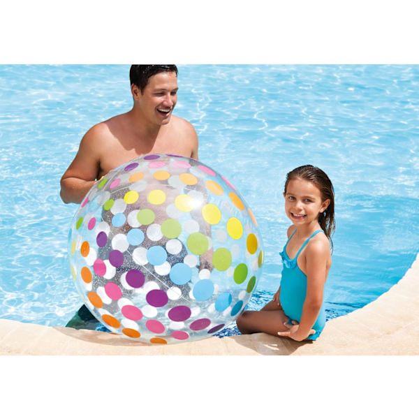 Vattenboll, prickig strandboll, stor strandboll, Diameter 107cm före uppblåsning, 68cm efter uppblåsning A