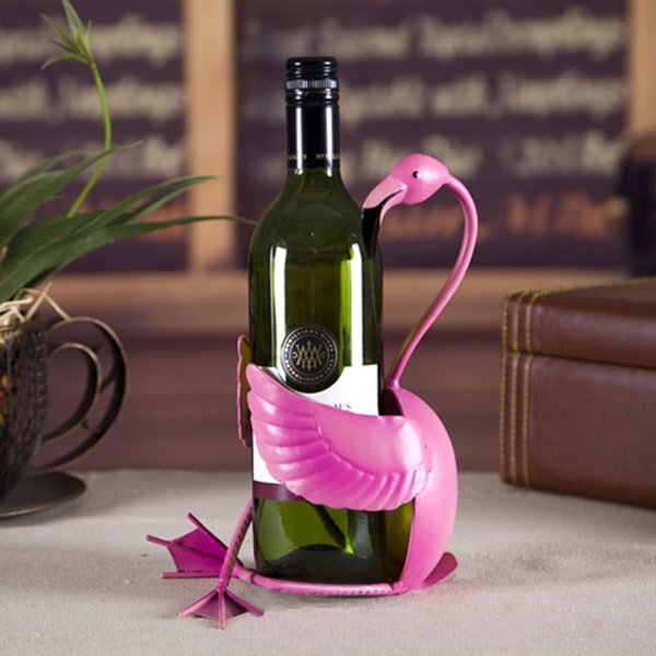 Vinflaskställ Vinhållare Flamingo Metall Vinhylla Heminredning Presenter Inredning