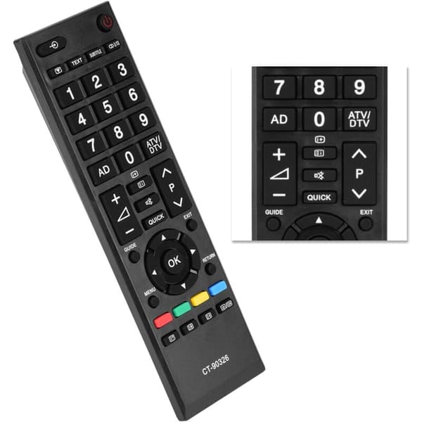 för CT-90326 Multifunktionell TV Ersättningsfjärrkontroll för Toshiba Controller-14*4*2cm