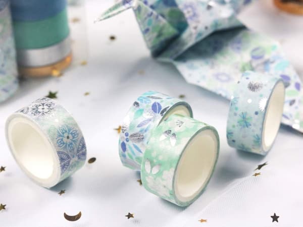 12 Rullar Washi Tejp Set Maskering Dekorativa Tejper (Blå Mix)