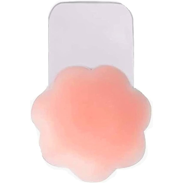 Rintapehmusteet ilman nännejä, rintojen nostoliima, silikonirintapehmusteet 4,3 tuuman halkaisijalla (2 paria kukka) Pink