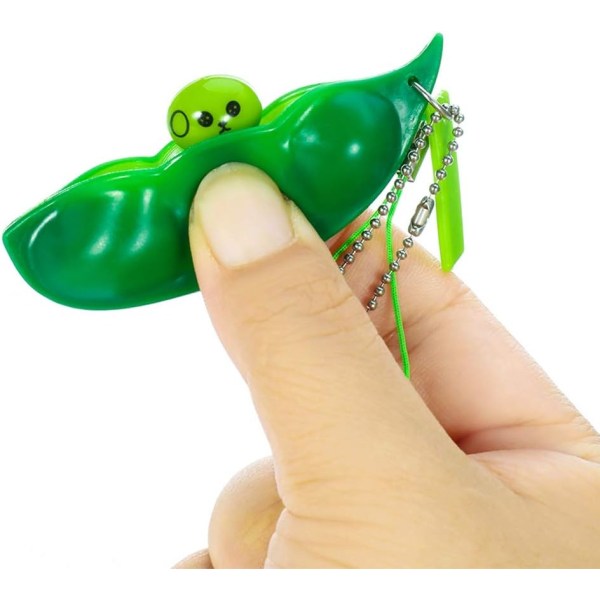 6 stk. Klem Bønner Nøglering Fidget Legetøj Squishy Ærtebælg Stress Legetøj Bring Sjov til Børn Reducer Angst og Stress