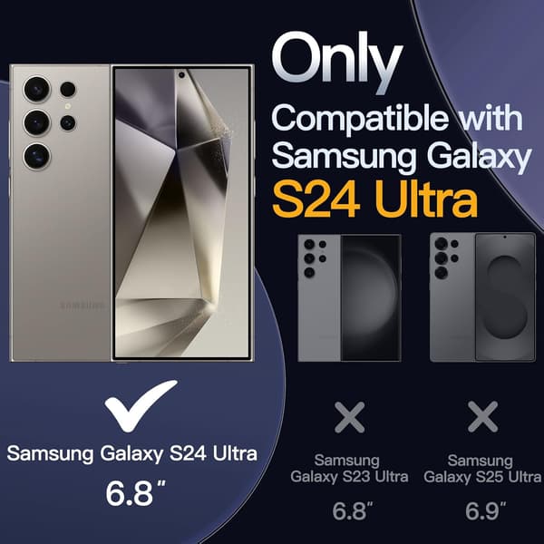 Kotelo Samsung Galaxy S24 Ultralle, kellastumaton, kirkas