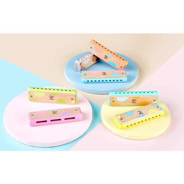 Blues Harmonica | 10-hulls treharmonika i tre for barn, jenter og gutter Pink 1.7 x 1 x 5.7 inches