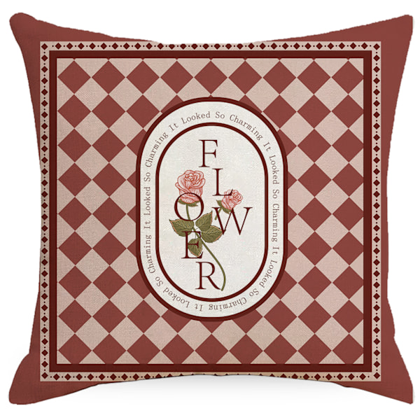 Set med 4 Kuddfodral, 45x45cm Kuddfodral Dekorativa Soffkuddar för Sovrum, Soffa, Stol, Säng, Trädgård (V
