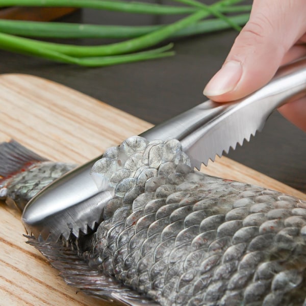1 styck Köksredskap i rostfritt stål för att skala fisk