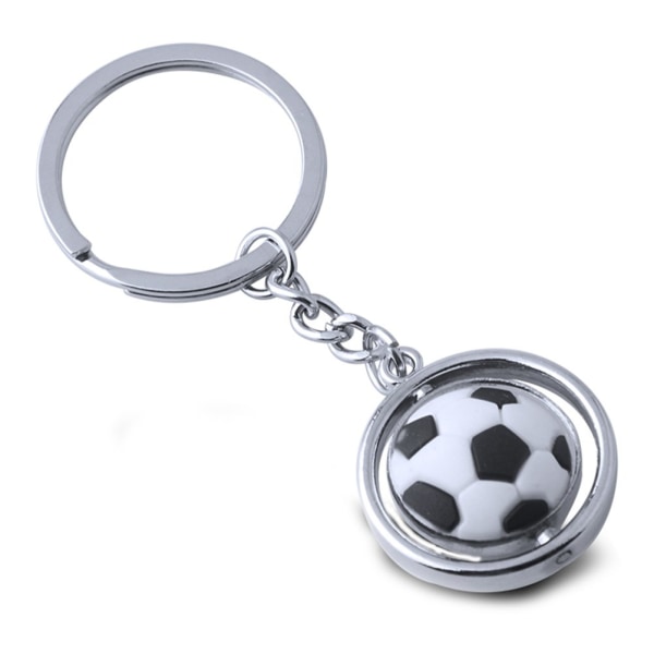Metall roterande 3D sport fotboll nyckelring
