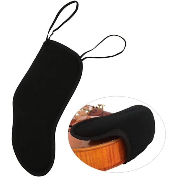 1 stk. 4/4-4/3 violin pudebeskytter, sort flange pude til