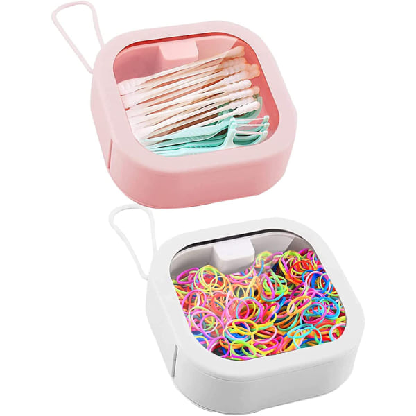 2-pack Hårsnoddeorganisatör i Plast, Bärbar Förvaring, 2 Färger