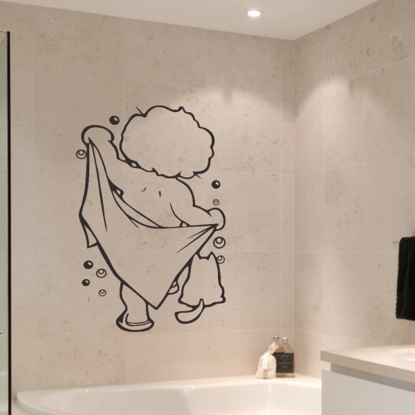 1 st självhäftande klistermärken för badrum med badkar för liten pojke fb20  | Fyndiq