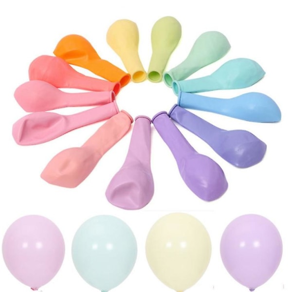 100 Pack 10 Inch Thick Mixed Color Balloon, MultiColored Big Macaron Mixed Color Latex Balloons Birthday Wedding Reception Engaged Baby Bridal Gift Pa