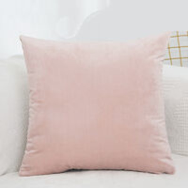 (Rosa) Sammetskuddfodral 50x50 cm Dekorativ Soffa Heminredning Kuddfodral Supermjuk Heminredning Vardagsrum Sovrum S