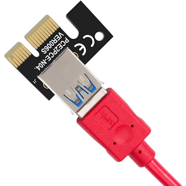 6-pack PCI-E Riser VER009S för Bitcoin Litecoin Mining Grafik US