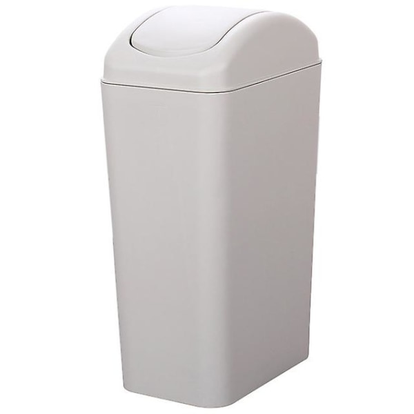 Lille affaldsspand med låg, 12 liter/3 gallon lille grå grøn plastik affaldsspand skraldespand med låg til kontor, soveværelse, badeværelse