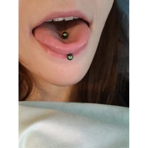 Bröstvårtspiercing Tungpiercing 14G Rostfritt Stål Rak Hantel