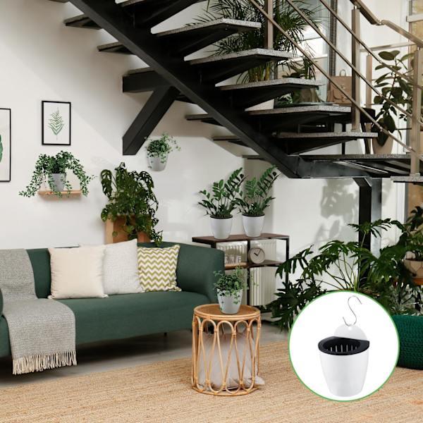 20-pack väggmonterade självvattnande plastblomkrukor