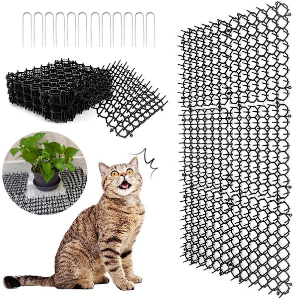 12 stk. hjemme anti-katt stikkende matte anti-katt nett liten katt