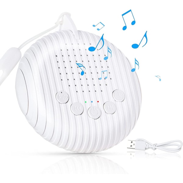 Portable White Noise Machine, Sleep White Noise Machine, With 10 Soothing Sounds, Nature Sounds With Volume Control And Sleep Timers Compact, Usb Rech