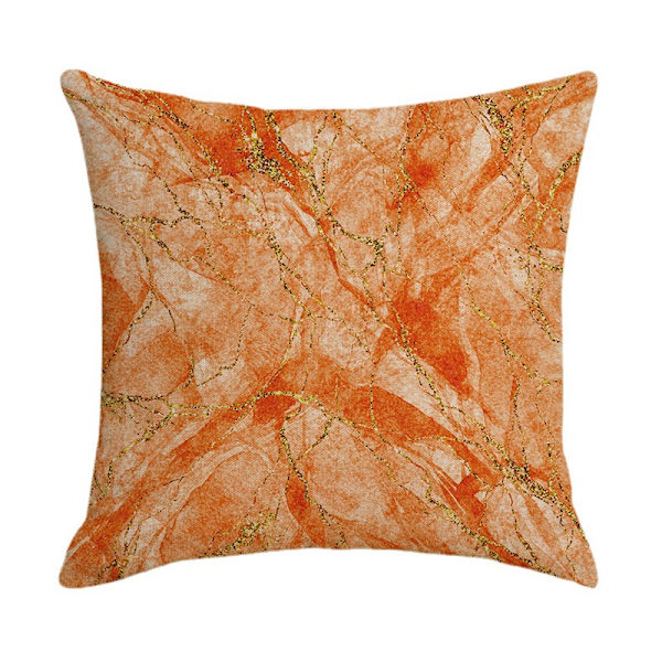 Enkel orangefärgad kuddfodral, soffa kuddfodral