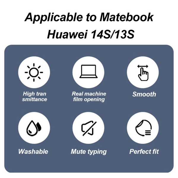 Mate book 14S/13S Huawei 13S/14S silikon tangentbord film damm Cov
