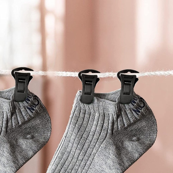 36 mustaa sukkaklipsua, sukkapidike, käytettävissä paikoissa kuten