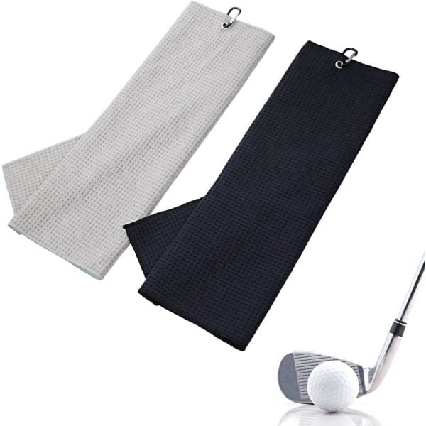 2-delt sæt avanceret golfhåndklæde golftaske i mikrofiberstof