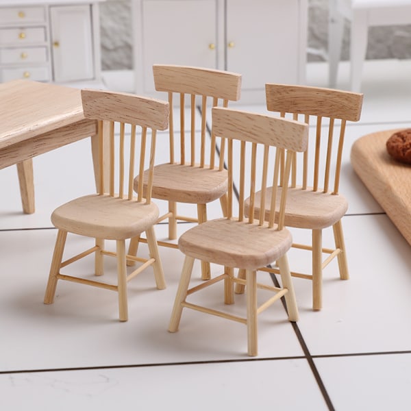 1:12 mini-simulointi pöytä ja tuolit, ruokapöytä ja tuolit